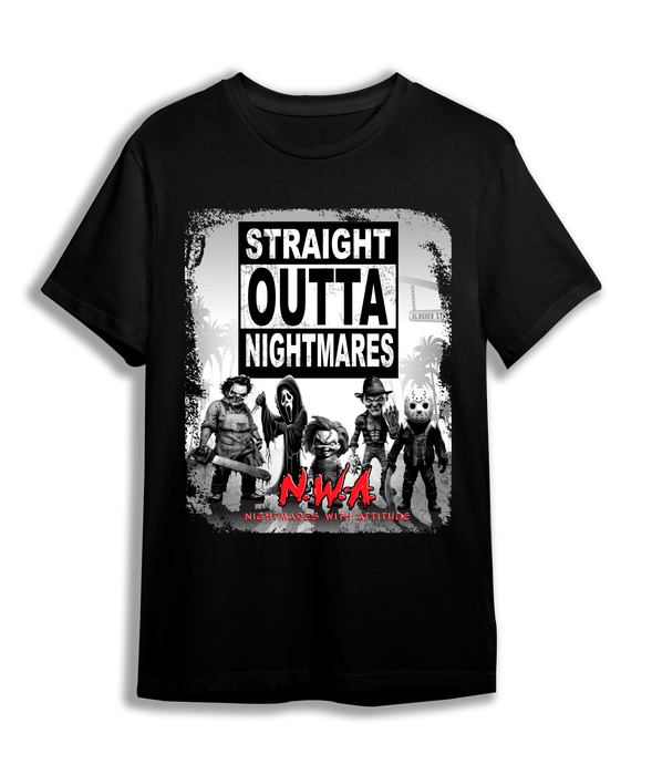 T-Shirt BLK / S Straight Outta Nightmares T-Shirt - Black