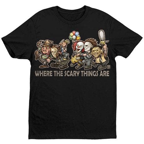 T-Shirt Crew Neck / Black / S Where The Scary Things Are T-Shirt - Black