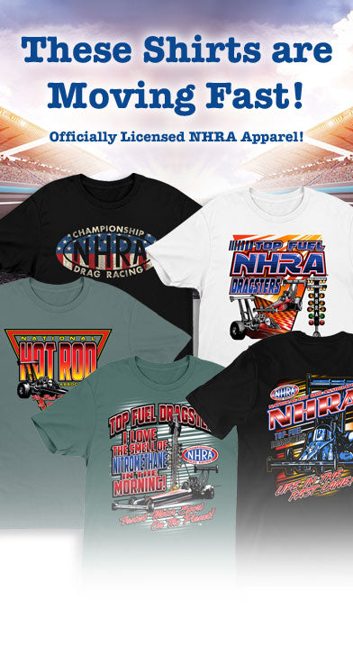 Officially licensed NHRA Tshirts by Get Down Art