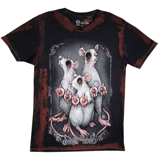 T-Shirt 3 Blind Mice T-Shirt by Big Chris Red/Blk Tie Dye