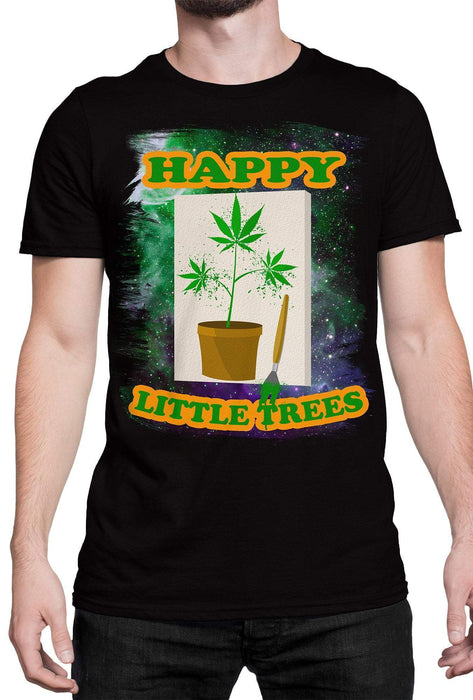 Happy Little Trees T-Shirt - Black