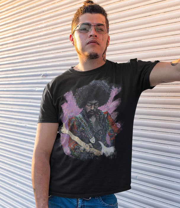 T-Shirt Crew Neck / Black / S Jimi Hendrix T-Shirt by Stephen Fishwick