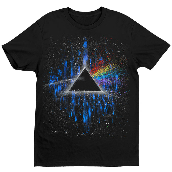 Pink Floyd Dark Side of the Moon Splatter T-Shirt - Black