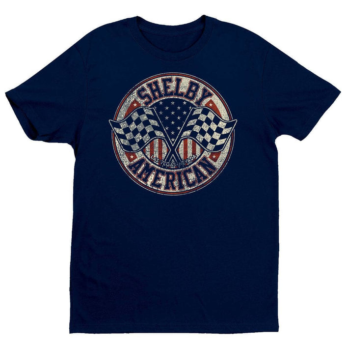 T-Shirt SHELBY American Crossed Flags T-Shirt 728 Navy